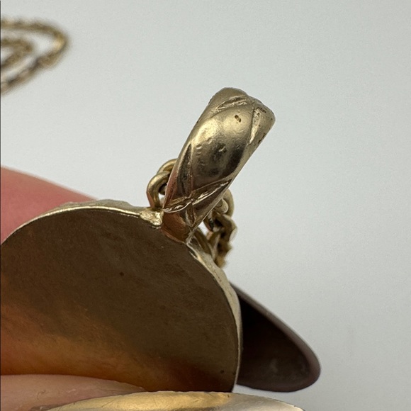 Chanel champagne gold crown and logo with crystal necklace - Picture 7 of 8